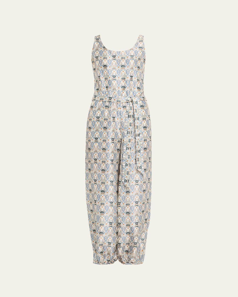 Nadia Belted Wide-Leg Cuffed Romper